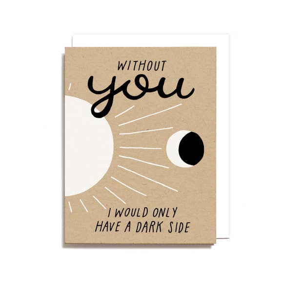 Sun and Moon Dark Side Love Card