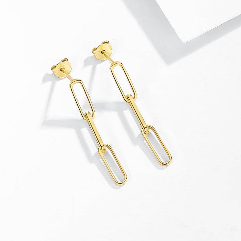 925 STERLING SILVER CHIAN EARRING | 18K GOLD VERMEIL