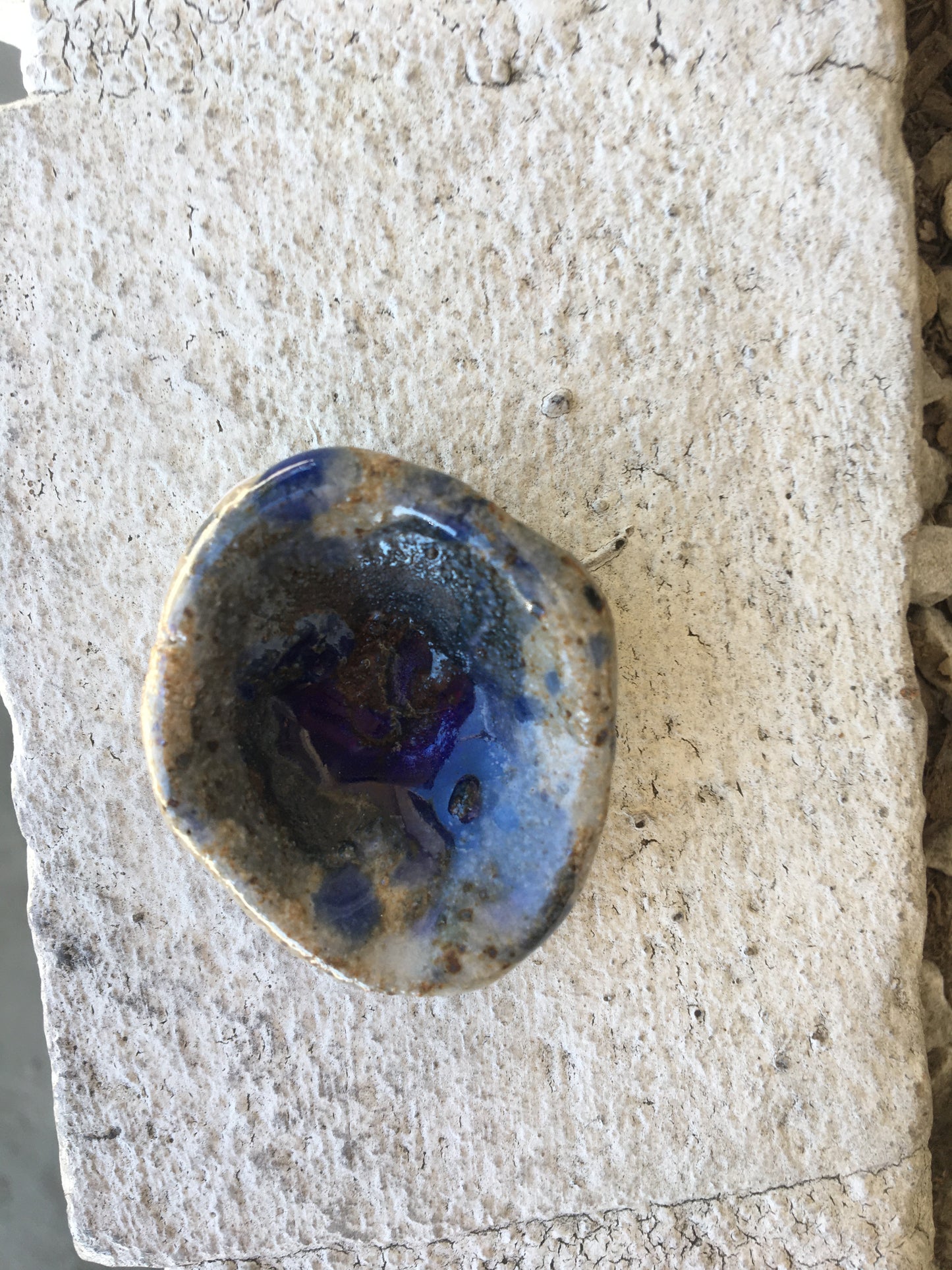 Ceramic Mini Wide Lip Dish Navy