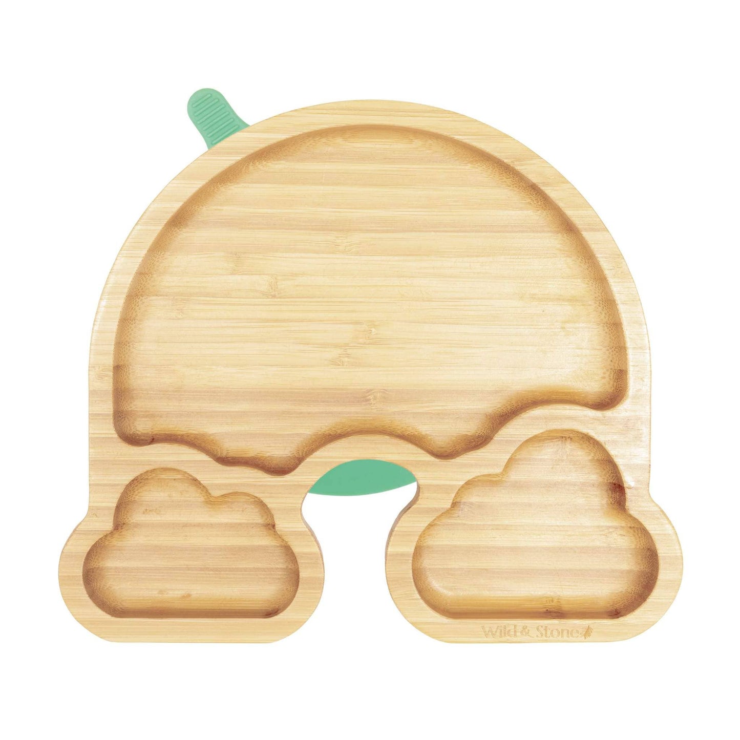 Baby Bamboo Weaning Suction Section Plate - Over The Rainbow
