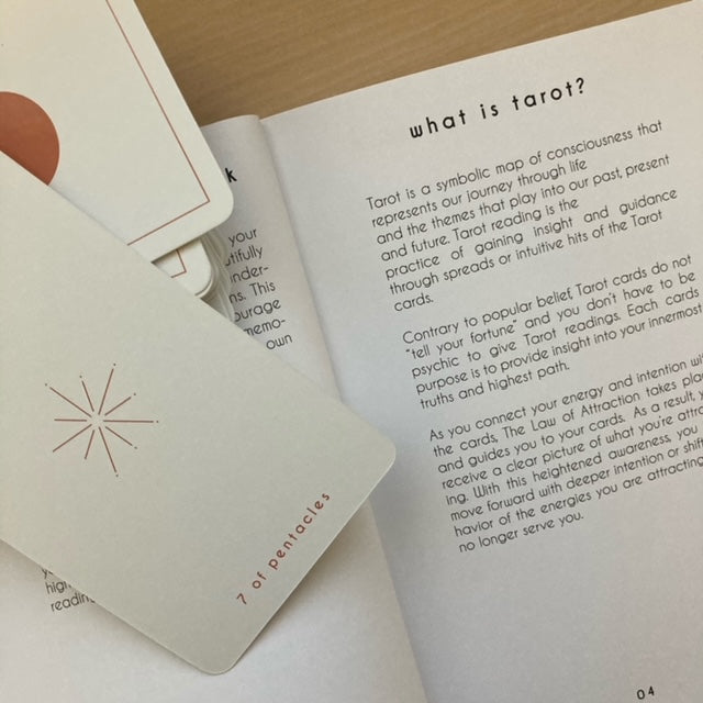 The Art of Intuitive Tarot Guide Book and Tarot