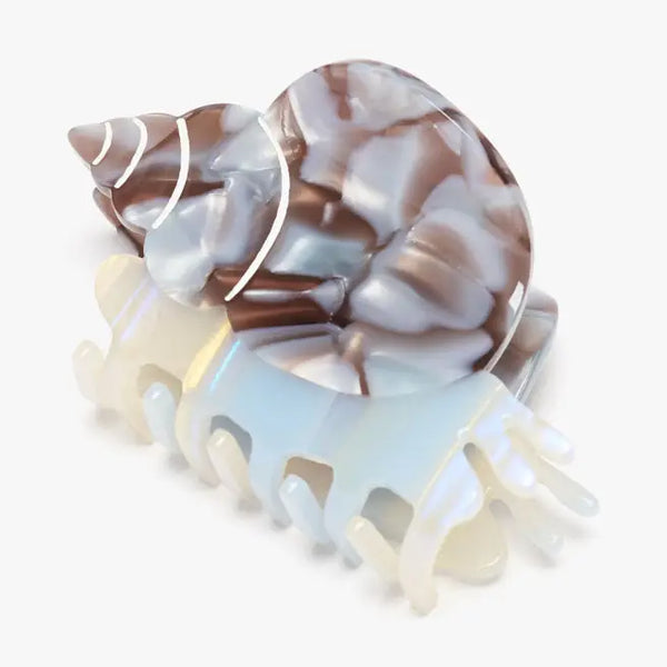 Blue Whelk Sea Snail Shell Women's Acetate Hair Claw Clip