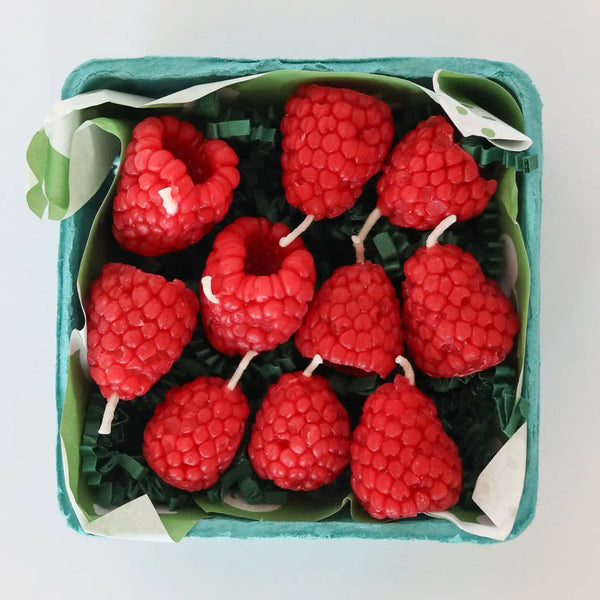 Raspberry Birthday Candles 10