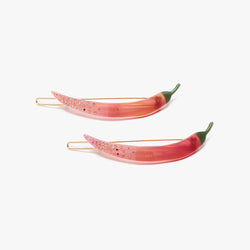 Thai Chili Pepper Barrette Clip Set