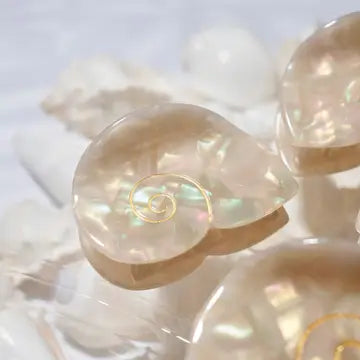 Siren Sea Shell Opal Acetate Mini Hair Claw For A Mermaid