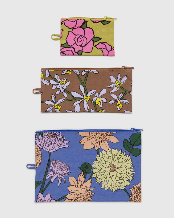 Flat Pouch Set ( Garden Flowers )