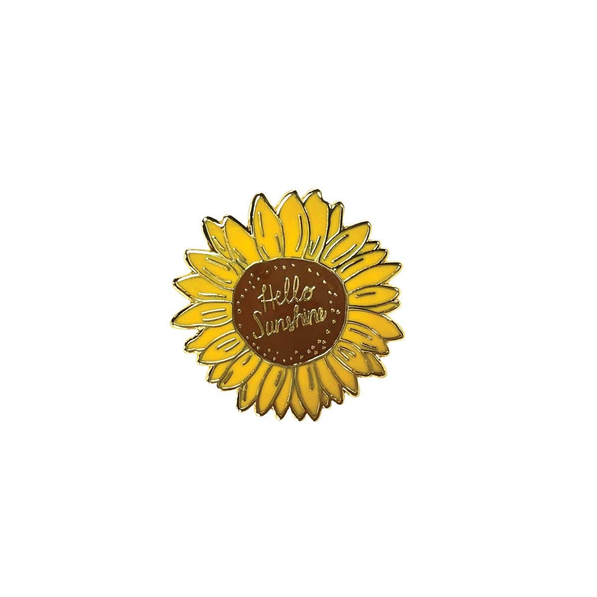 Hello Sunshine Sunflower Enamel Pin