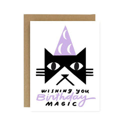 Birthday Magic Black Cat Card