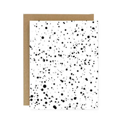 Splatter Pattern Card - Black & White