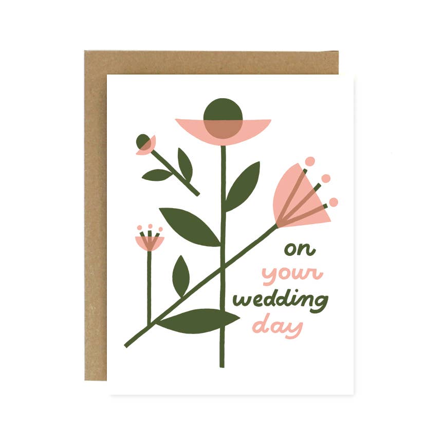 On Your Wedding Day Floral Card