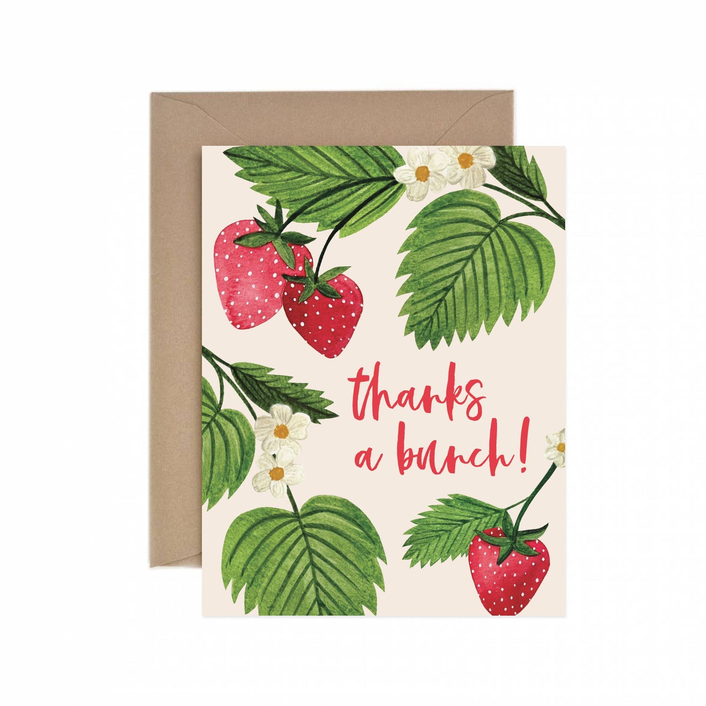 Strawberry Thanks a Bunch Greeting Card