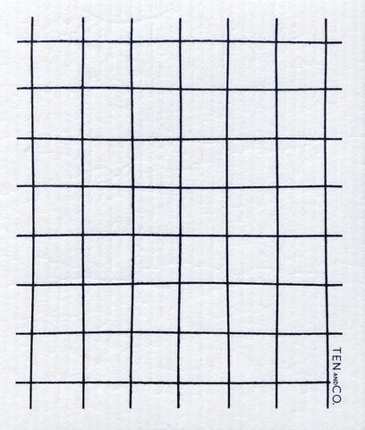 Ten & Co Sponge Cloth - Grid Blck