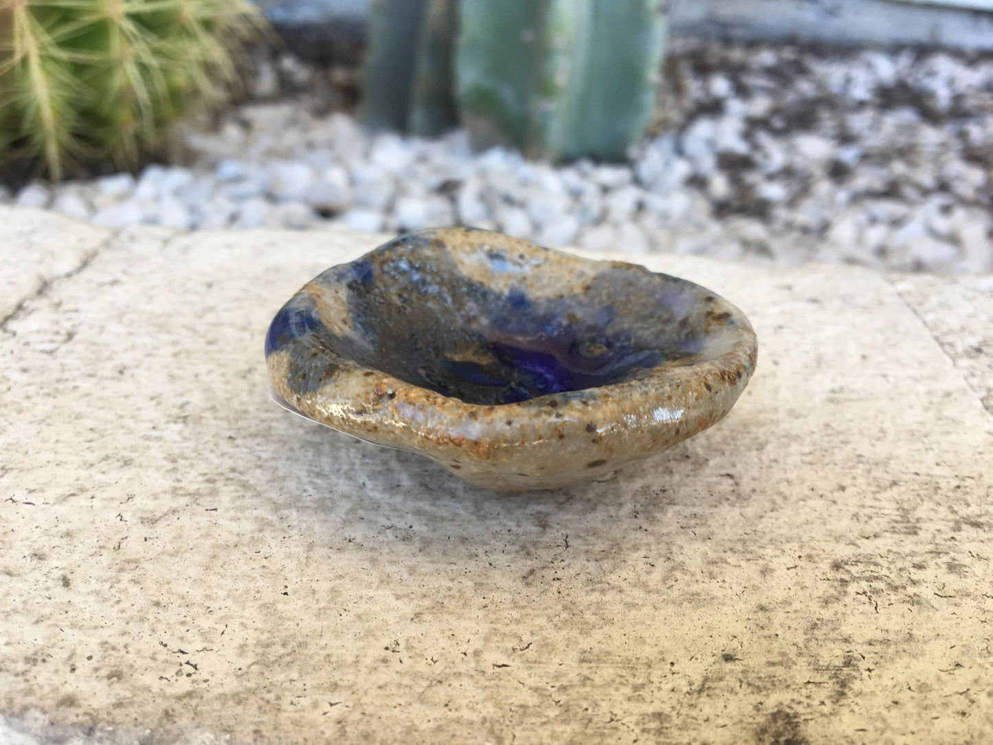 Ceramic Mini Wide Lip Blue