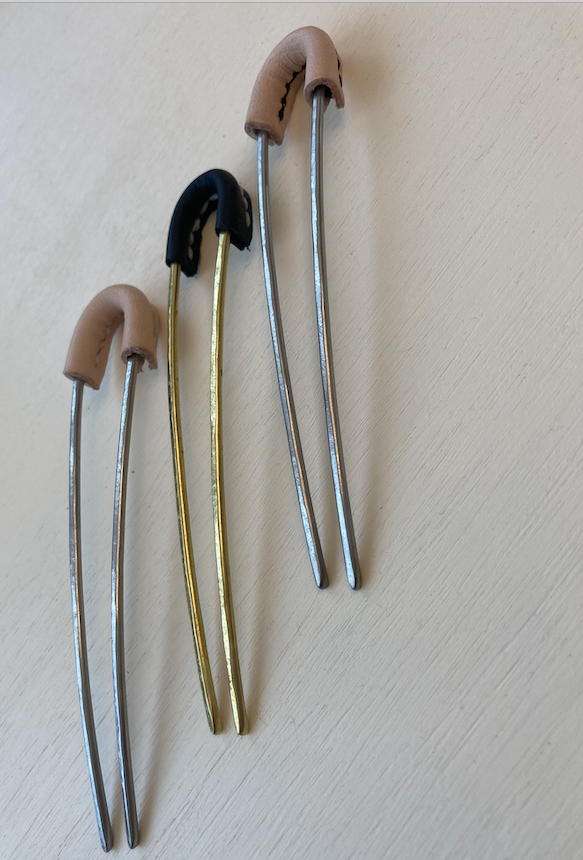 Leather Tip Hair Pin