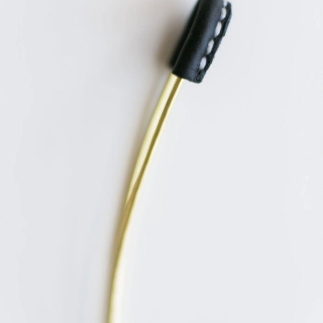 Leather Tip Hair Pin