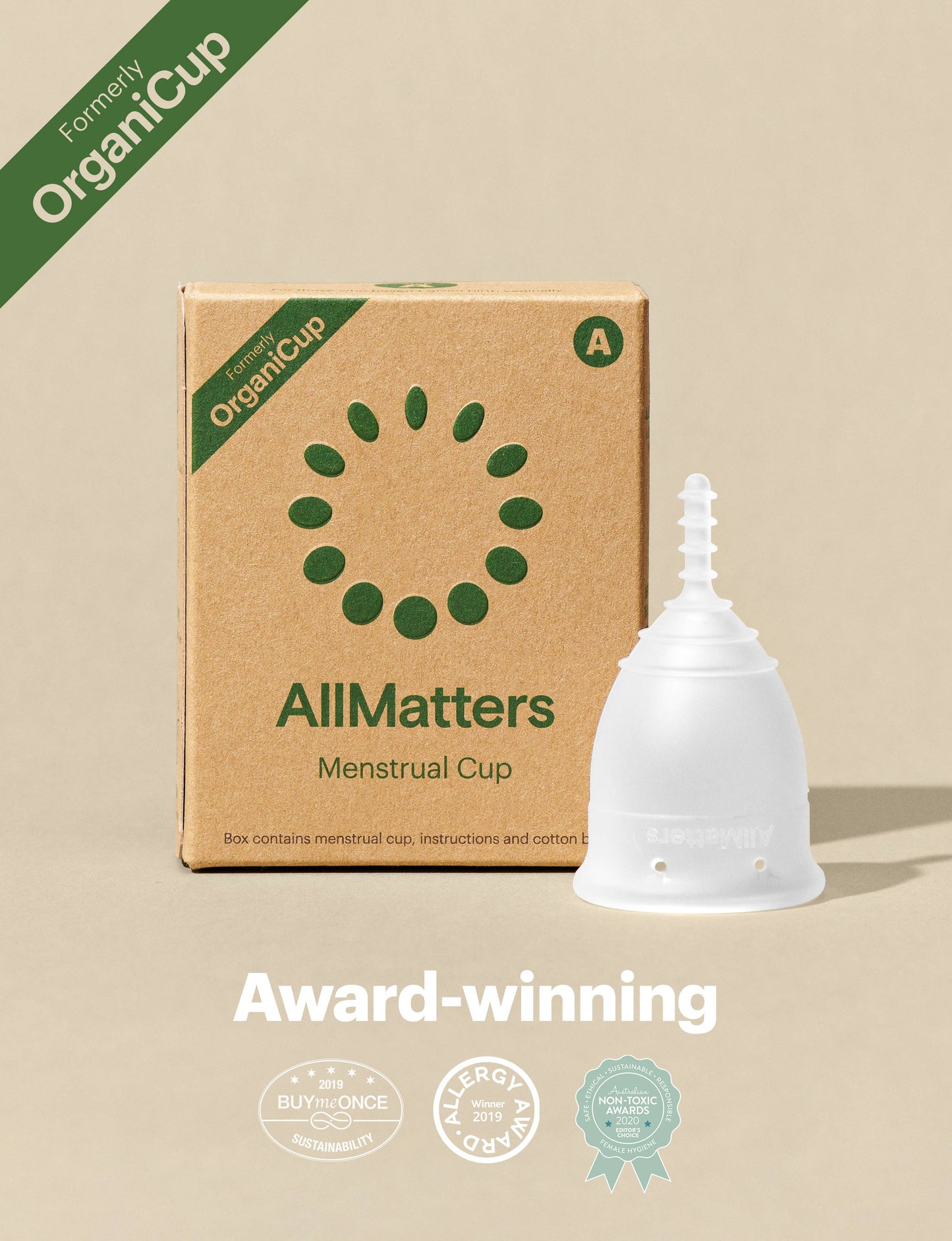 AllMatters Menstrual Cup - Size A - (Formerly OrganiCup)