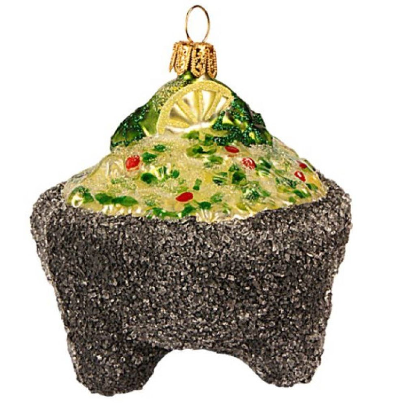 Guacamole Bowl Polish Glass Christmas Tree Ornament