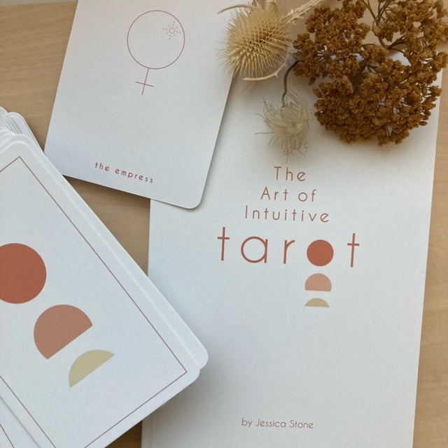 The Art of Intuitive Tarot Guide Book and Tarot